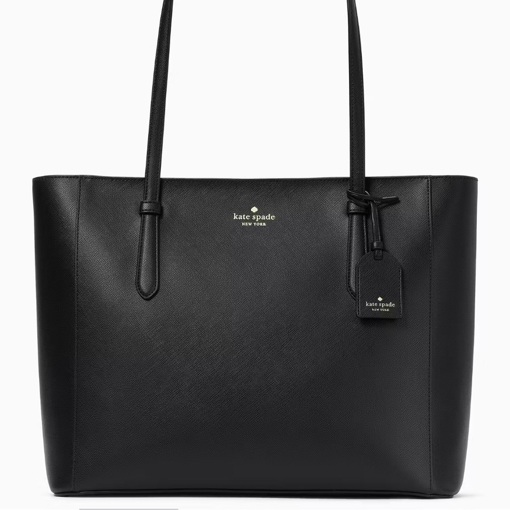 Kate Spade Black Leather Tote Bag